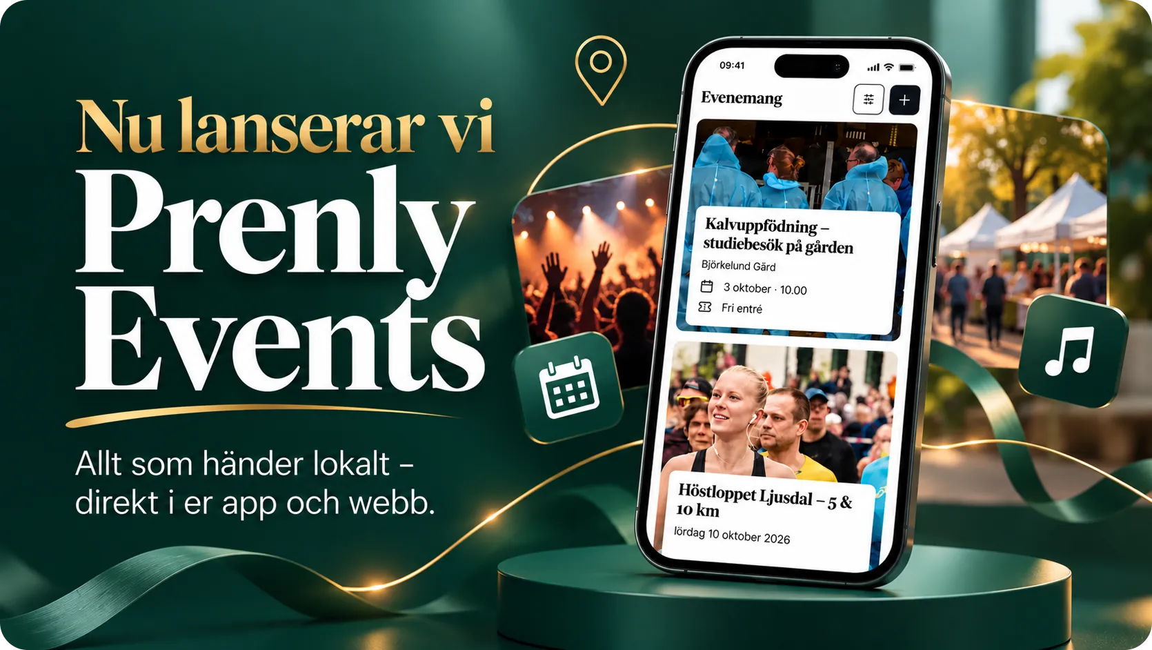 Vi lanserar Prenly Events – lokala evenemang direkt i din app och på webben