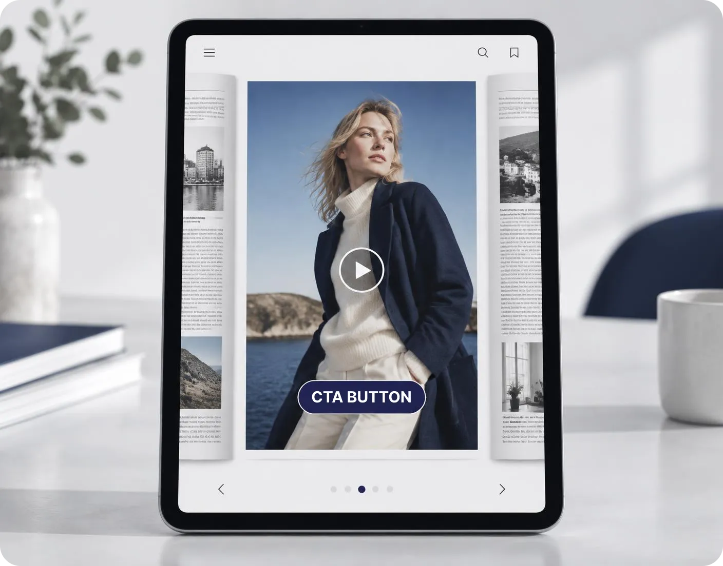 Interstitial ads are full-page ads that appear between the pages of the e-newspaper.