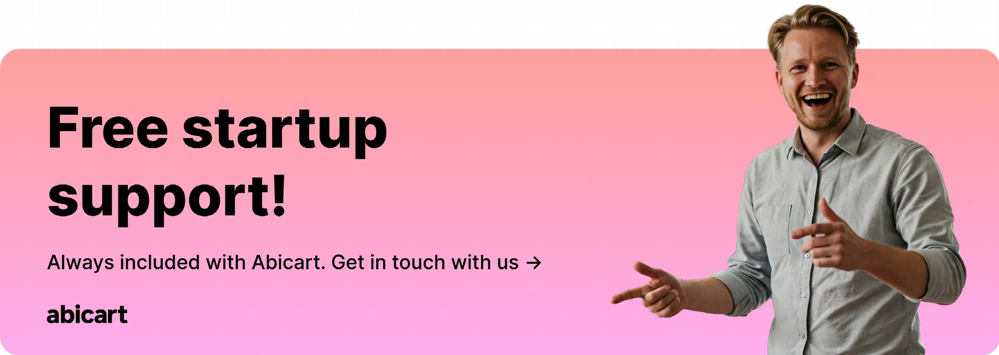 Free startup help for your webshop with Abicart