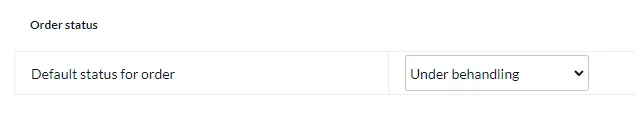 Order status