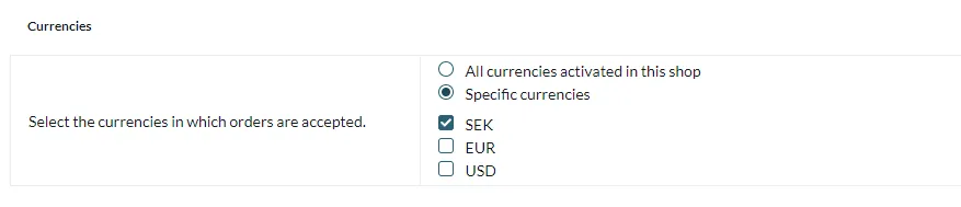 Currencies